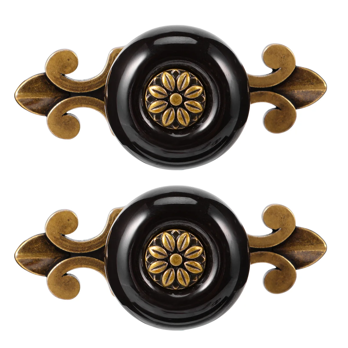 

2Pcs Zinc Alloy Cabinet Bar Ceramic Drawer Knob Furniture Handle Hand Grip Light Brown