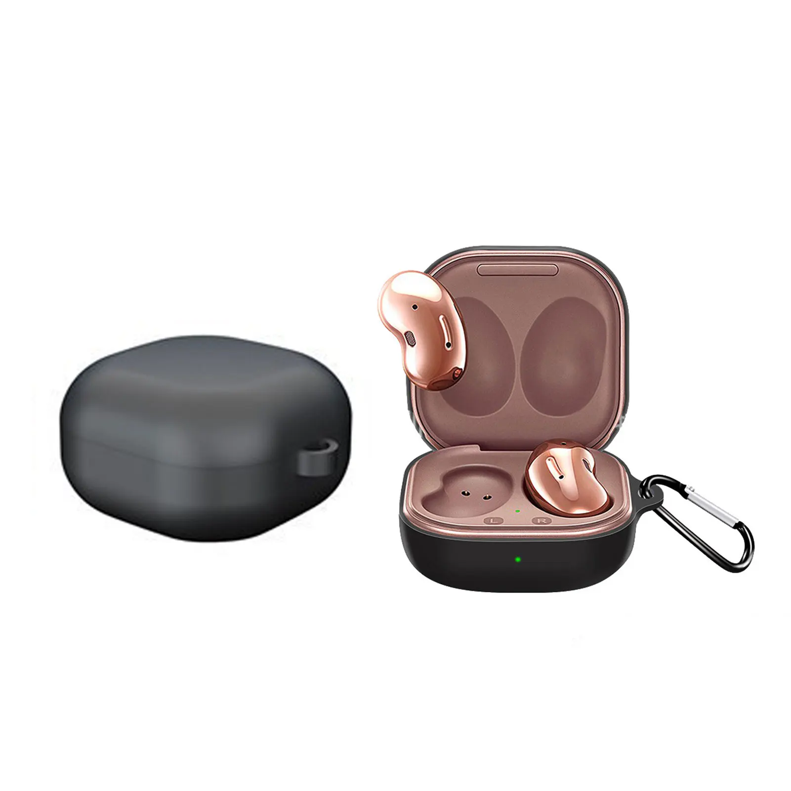 

Силиконовый защитный чехол Для SamsungGalaxy Buds Live, беспроводные наушники с синими зубьями, защита гарнитуры с пряжкой, аксессуар