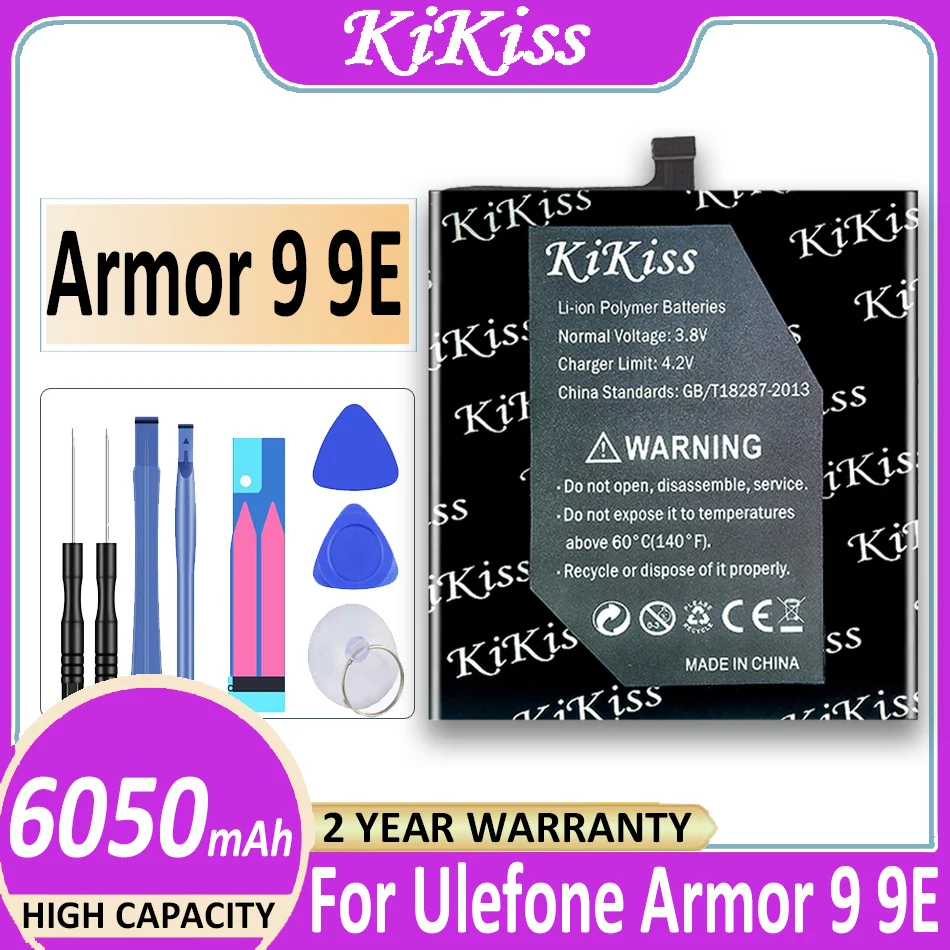 

Оригинальный аккумулятор 6050 мАч KiKiss Armor 9 9E для Ulefone Armor 9 9E Armor9 Bateria