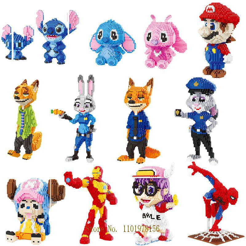 

Классные Волшебные строительные блоки фигурки Тоторо Луффи Чоппер Kakasi КТ мини сборные Mirco блоки большая модель для детей игрушки