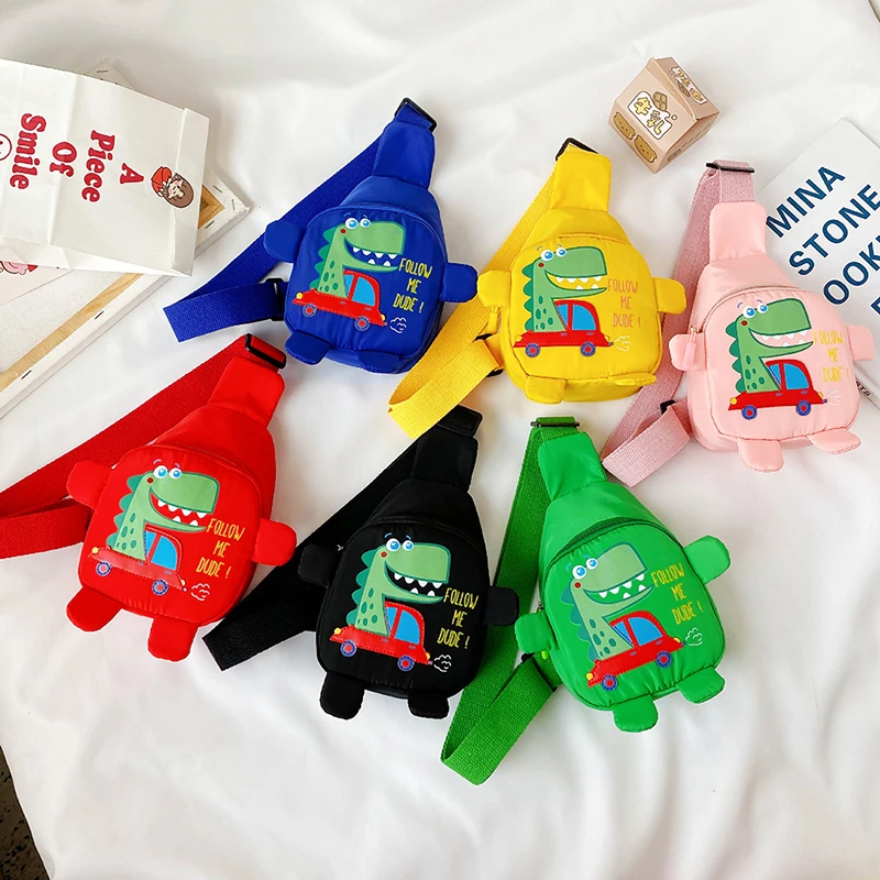 

Cute Cartoon 1pc Toddler Baby Harness Outdoor Travel Backpack Children's Bags Unisex Cross-body Handsome Dinosaur Chest Bag 2021
