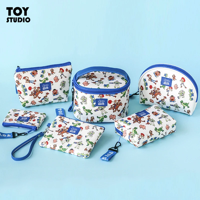 

Kawaii Disney Anime Hobby Toy Story Cartoon Cute Portable Hand Carry Coin Purse Change Key Storage Bag Bucket Cosmetic Bag