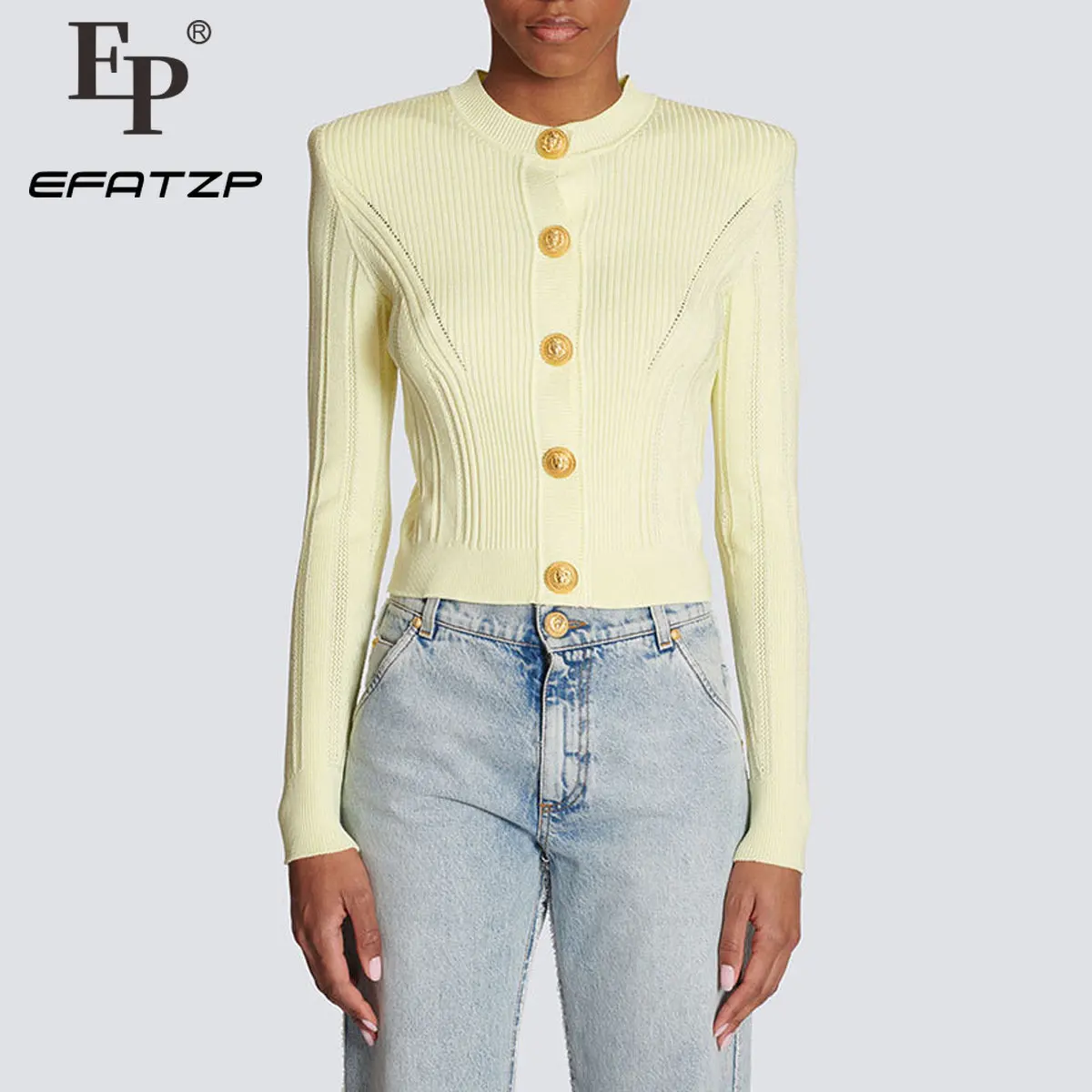 

Efatzp Spring Autumn Women Sweater Knitted Slim Stretchy Casual Cardigan Sweater Coat New Collection Top Quality