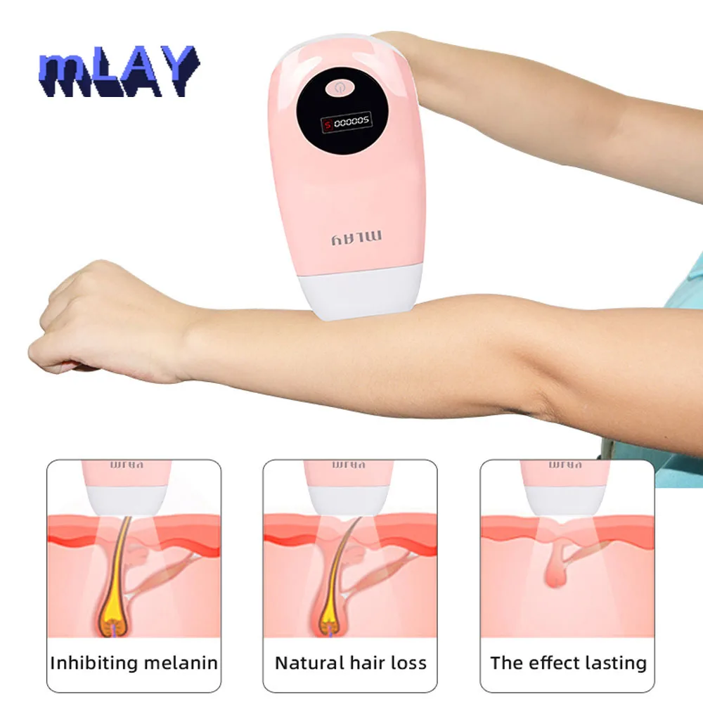 MLAY T2 Painless Epilator Laser Hair Removal Device for Women Home Depilador Body Face Bikini Household Laser 500000 Flashes