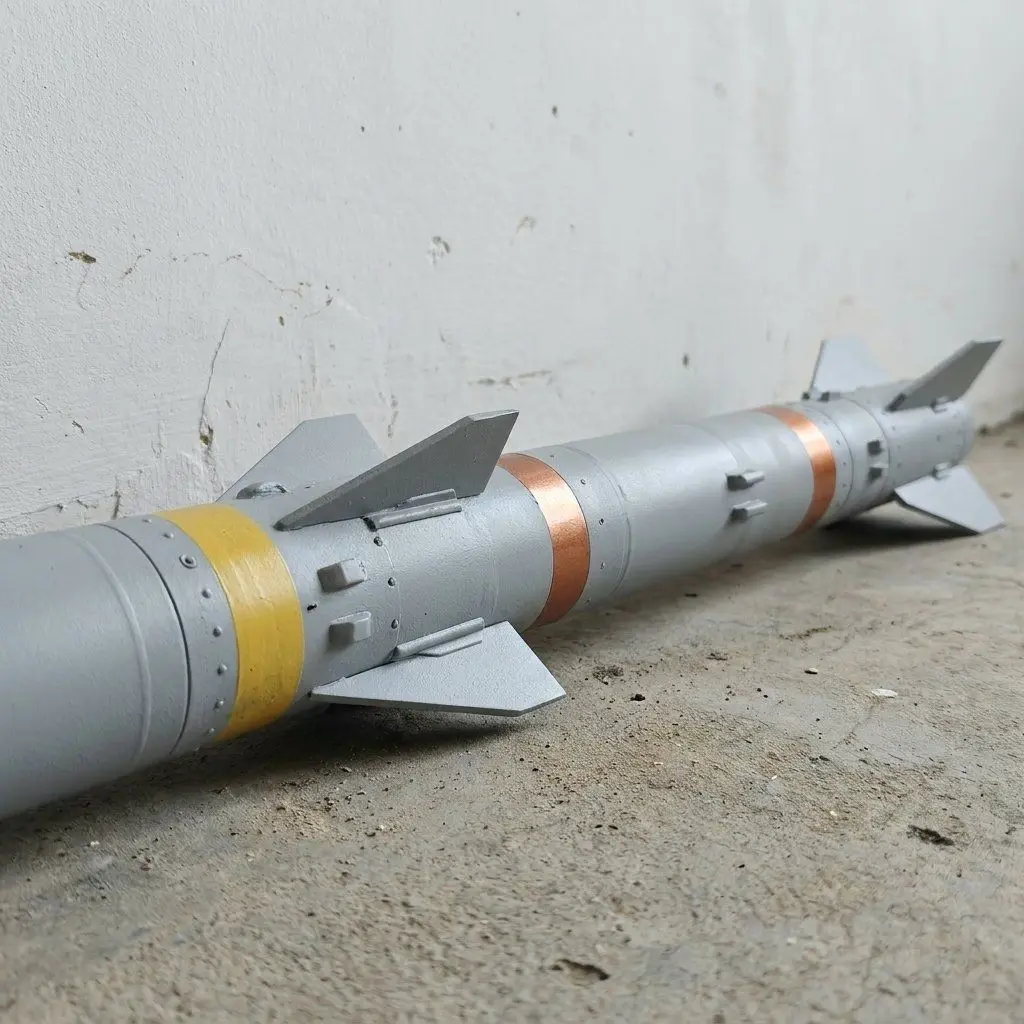 Фото Масштабная модель 3D-печатной ракеты AIM-120 ВВС США (1:2) для коллекционеров и любителей военной техники, демонстрационный образец №5