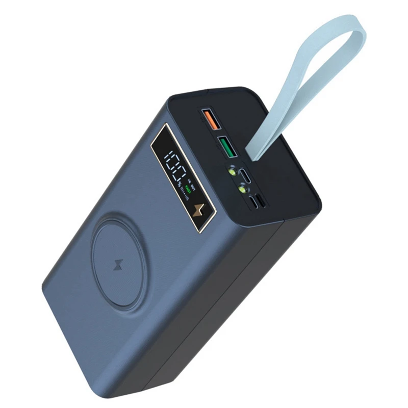 

2Pcs 21X18650 Battery Case Welding Free Power Bank Case T21 With Light 18650 Battery Charge Box Detachable DIY Shell