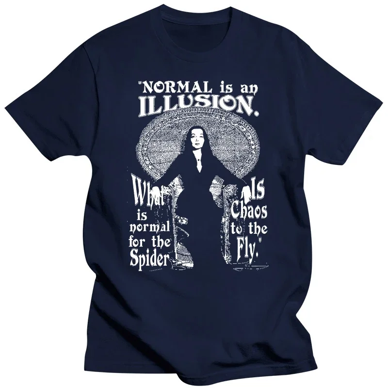Фото Футболка мужская летняя унисекс с принтом Morticia нормальный Is An Illusio, классическая одежда с изображением фильма в стиле Харадзюку, размеры от S до 5Xl №3