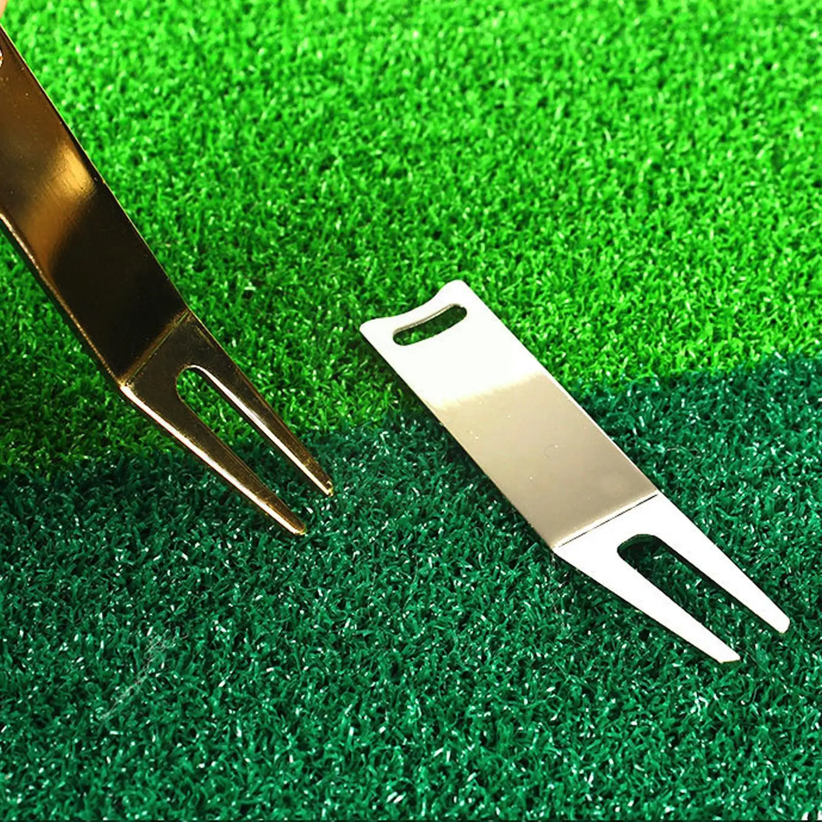 

5pcs Portable Training Aids Aluminum Alloy Outdoor Fork Pitch Pitch Tool Relief Accessories Green Golf Golf Golf H1D1