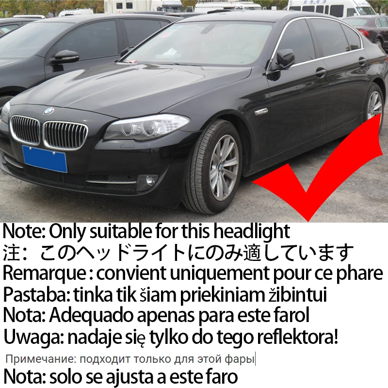 Набор Колец DTM M4 с белыми и желтыми кристаллами для BMW 5 series F10 F11 F18 520i 523i 525d 528i 530d 530i