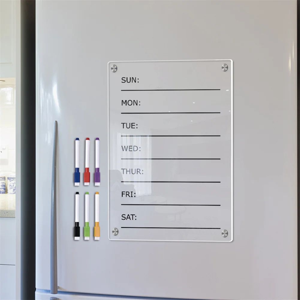 Акриловый календарь сильный магнитный плотный прозрачный сухой стираемый