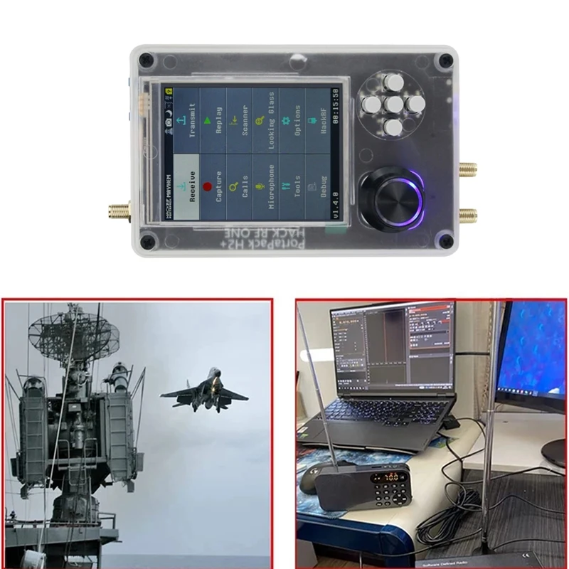 

1Mhz To 6Ghz Half Duplex SDR Radio Transceiver For Hackrf One+3.2 Inch Portapack H2 Receiver+Plastic Case+Antenna