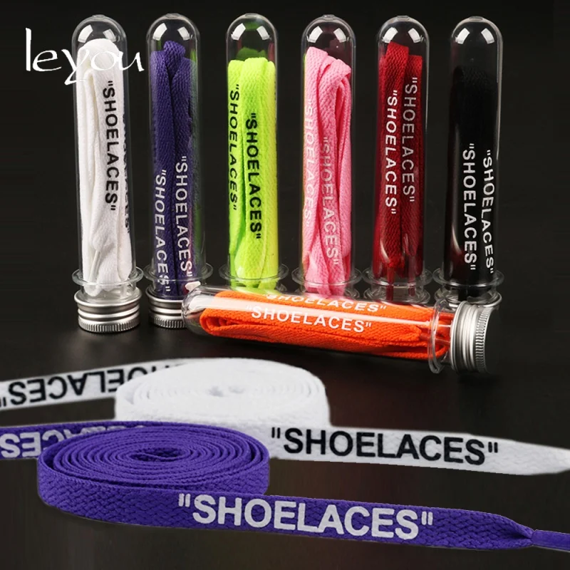 

Leyou Double Sides "Shoelaces" Letter Sport Shoelace Accessories Diy Flat Sneaker Shoe Laces Kids Adult Shoelaces Char