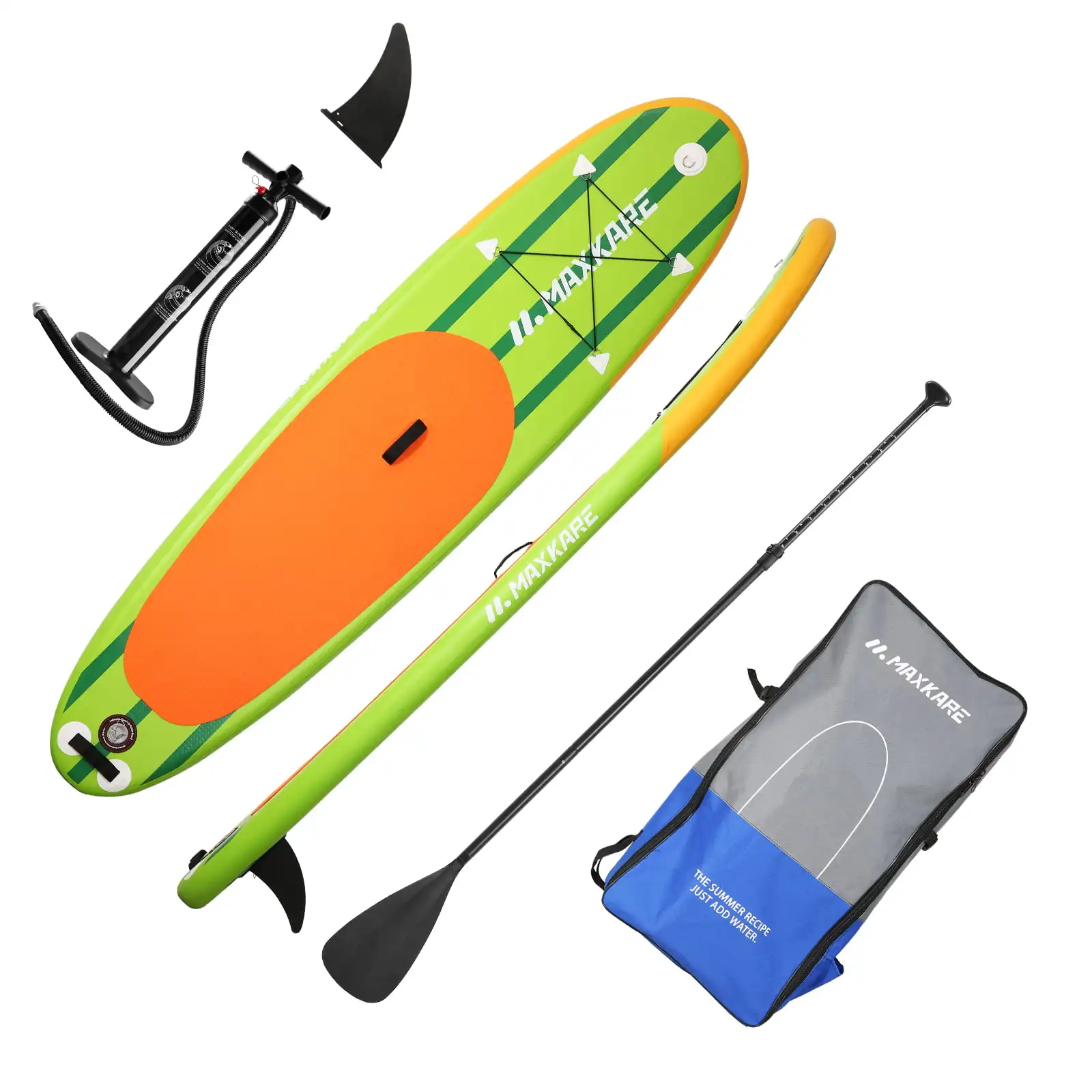 Inflatable Paddle Board 9.4ft Stand Up Paddle Board with Paddle Strap Tote Bag for Adults Teens and Kids Paddle Surf Fishing