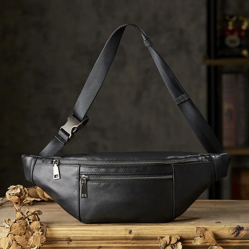 Поясная Сумка из воловьей кожи для мужчин забавная нагрудная сумочка