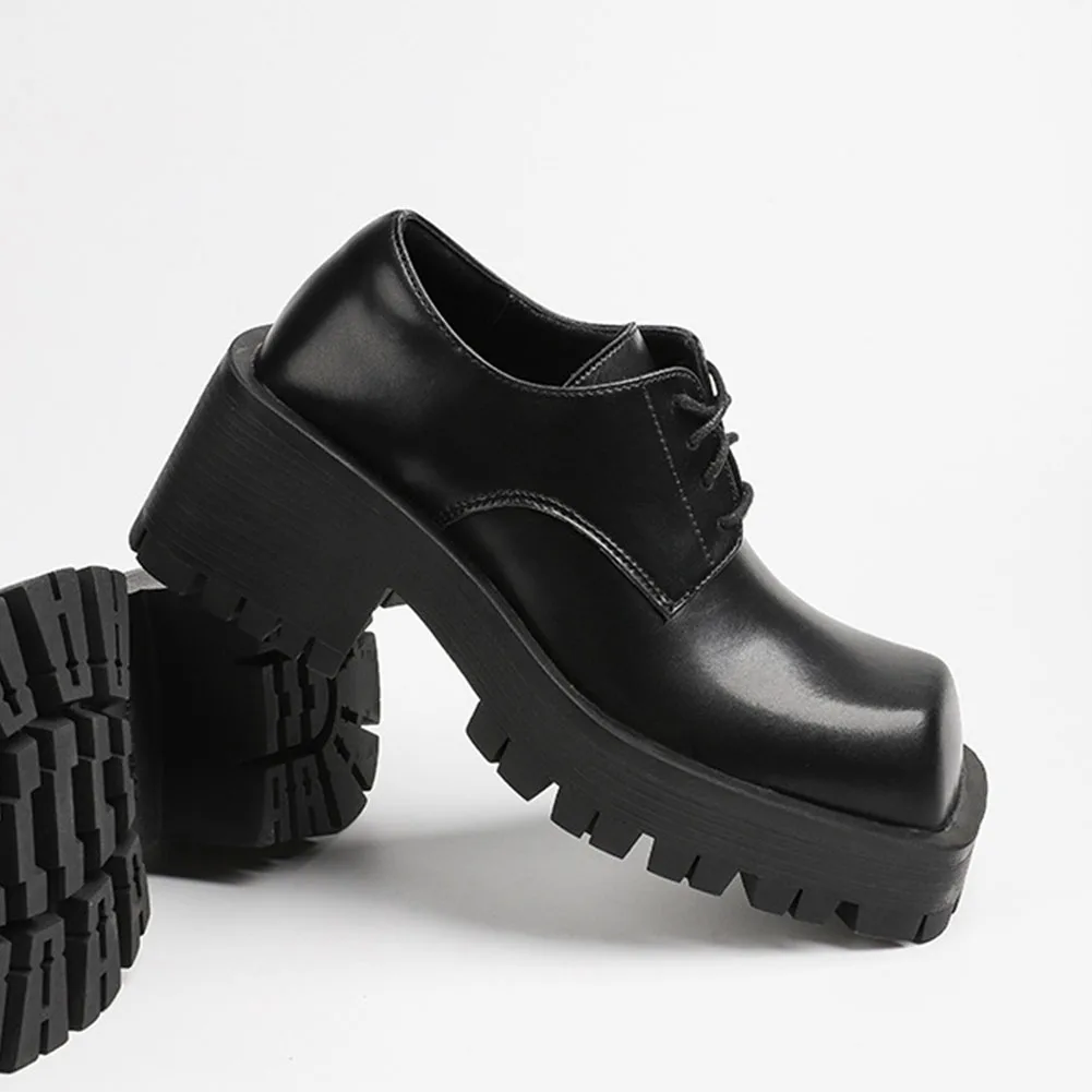 

Gnazhee оригинальный дизайн модные женские туфли на платформе Дерби удобные прогулочные туфли на массивном каблуке Туфли-лодочки отличное кач...