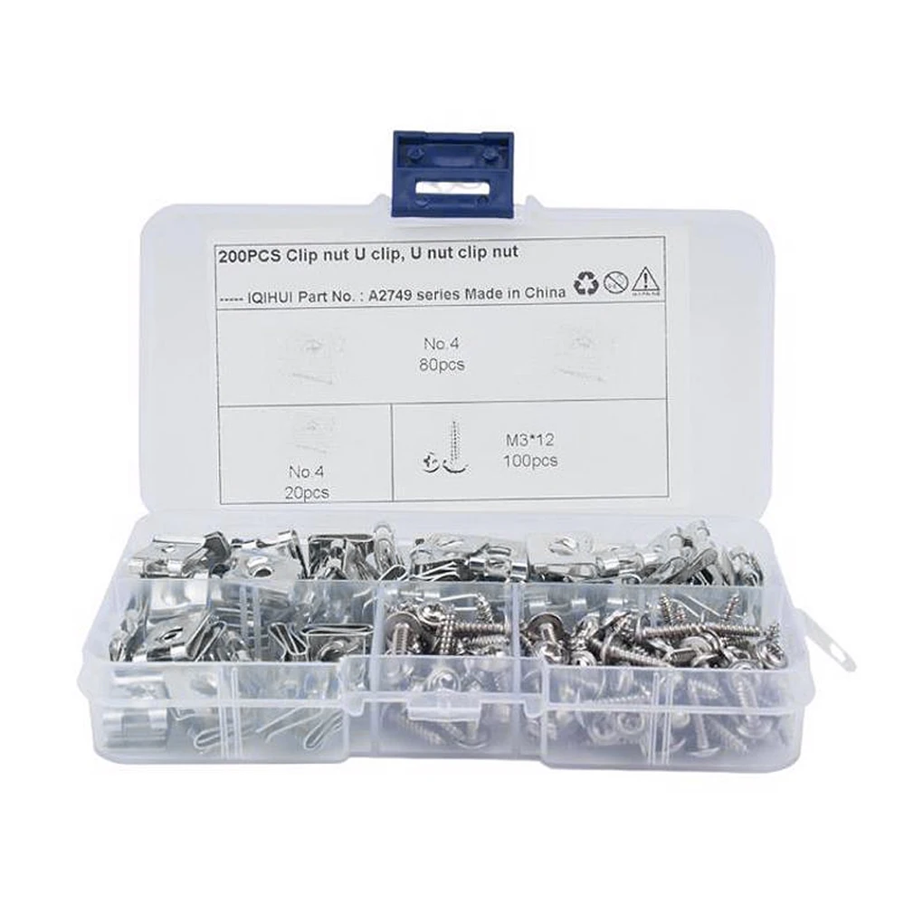 

200 шт./набор, автомобильные U-образные винты