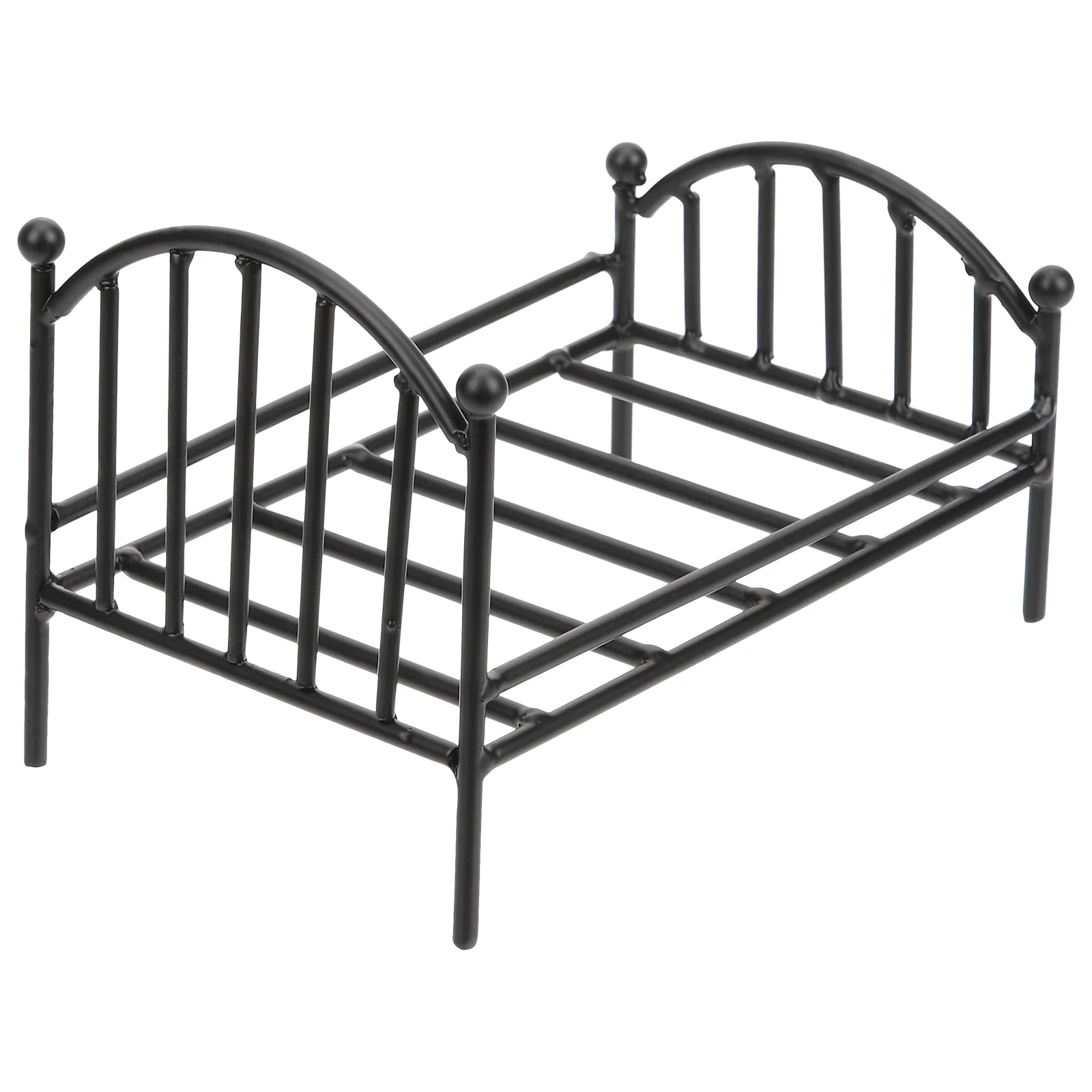 

Wrought Iron Potting Stand Tiny House Furniture Mini Decoration Accessories Bed Frame Model Bedroom Vintage Home Bases frames &