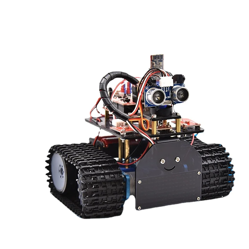 

Трековый Танк для Arduino, Bluetooth, обход препятствий, программирование «сделай сам», Интеллектуальный робот