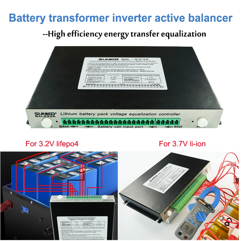 Capacitor Ativo 4s 24s do Equalizador da Energia do Equilibrador do Transformador da Bateria para o Li-ion do Armazenamento Solar Lifepo4 Lto Bms