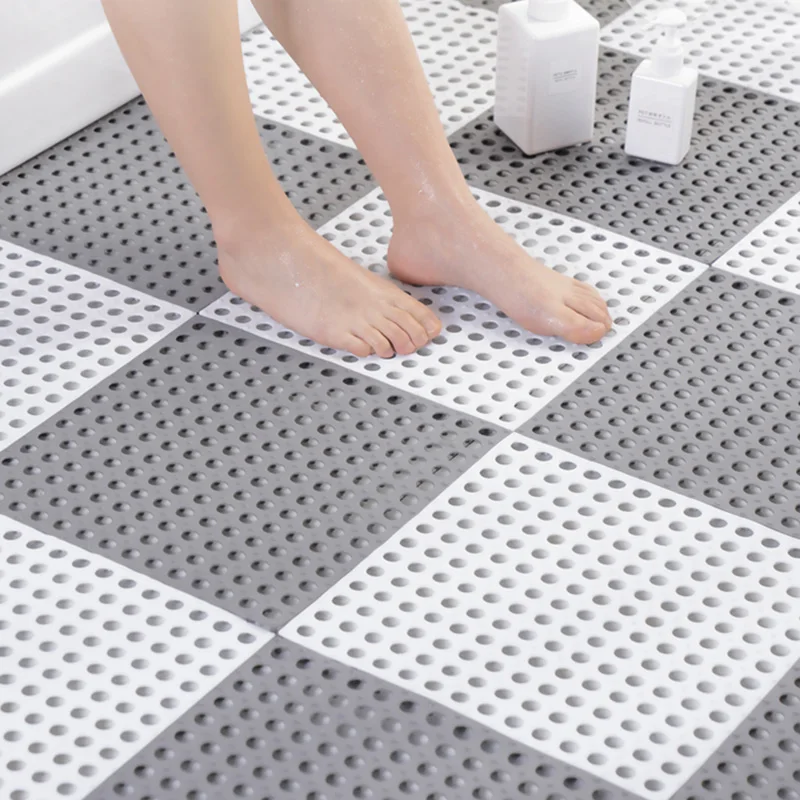 

Bathroom Splicing Non-Slip Mats New Anti-Fall Anti-Slip Floor Mats For Home Bathroom Shower Room Toilets Absorbent Foot Mats