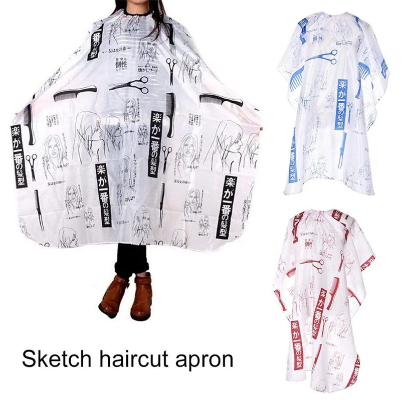 

Hairdressing Capes Apron Perm Shawl Hair Cutting Gown Barber Cape Haircut Cape Waterproof Hairdressing Salon Supply 2 Colors
