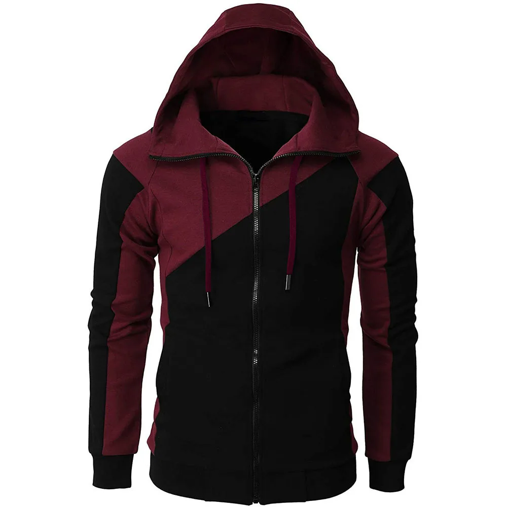 

2021 Clash coat Men's slim figure Hoodie Men's casual fashion men's long-sleeved sport coat