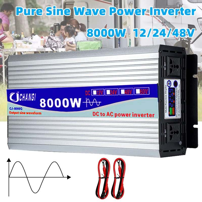 Inverter 12V 220V 3000W 4000W 6000W 8000W 24V Dc To 110V Ac Pure Sine Wave Voltage Converter Transformer Power Car Inverter Inverter 12V 220V 3000W 4000W 6000W 8000W 24V Dc To 110V Ac Pure Sine Wave Voltage Converter Transformer Power Car Inverter