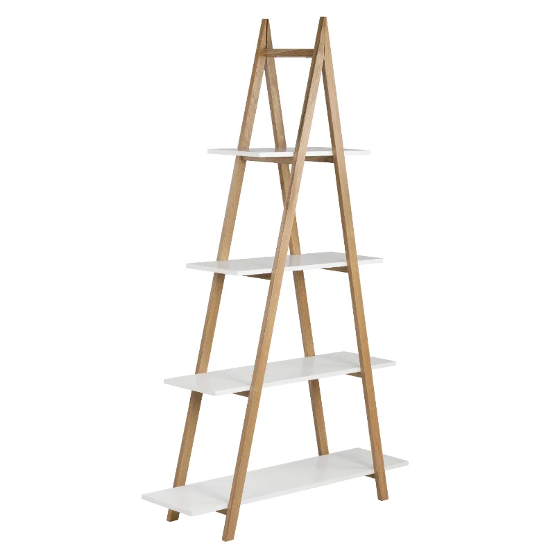 

Universal Expert Abacus A-Frame Ladder Bookshelf, Oak and White