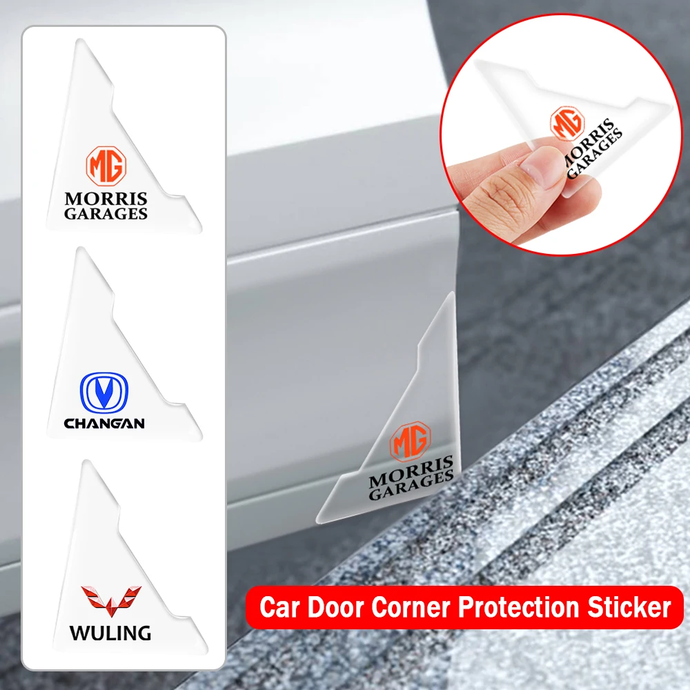 

2pcs Transparent Car Door Corner Anti-Scratch Protector Stickers for MG ZS GS 3 5 6 7 350 550 996R 90S 995 Orkina X-Power ZT HS