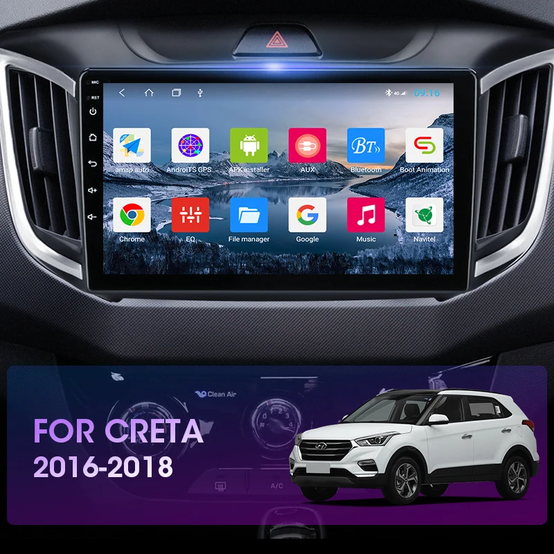 Автомобильная Мультимедийная система JMCQ 2din Android 10 1 11 0 дюйма GPS для Hyundai Creta IX25 2015-2020