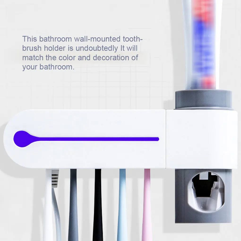 

1 Set Toothbrush Holder Simple Multi-functional Practical Easy to Use Toothpaste Shelf Multipurpose Bathroom Supply