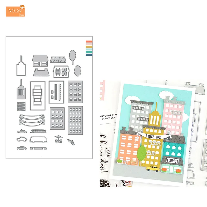 

Городское здание, металлические Вырубные штампы, скрапбукинг, альбом «сделай сам», бумажная карта, тиснение, крафтовый трафарет, новые штам...