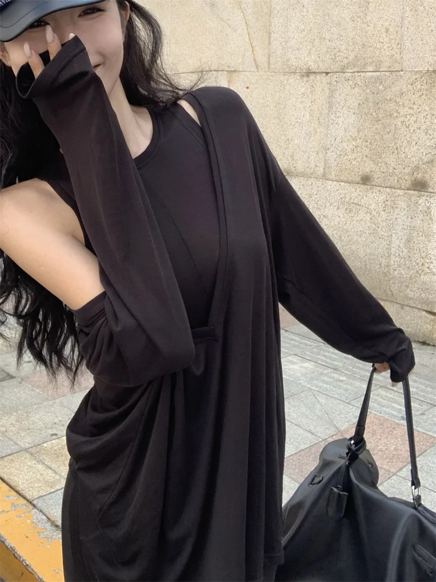 Женский офисный костюм с V-образным вырезом Alien Kitty Элегантное Длинное свободное