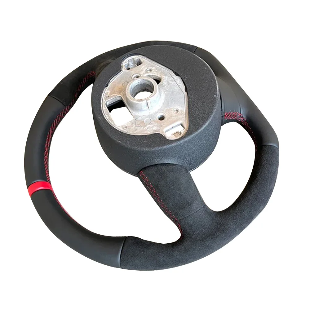 Кожаное рулевое колесо с плоским дном подходит для Audi A3 A4 A5 обновленный S3 S4 S5