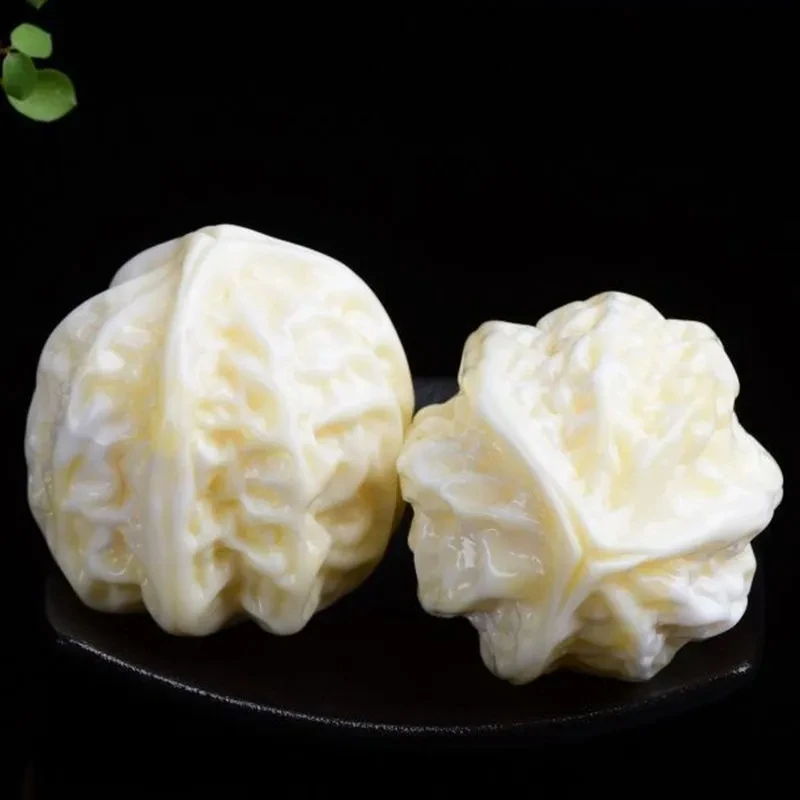 2Pcs Wenplay Walnut Handball Wax Amber Hand Put Elderly Fitness Ball Youth Keyboard Player Exercise Rehabilitation