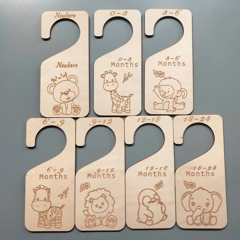 

7 шт., деревянные разделители для детской одежды