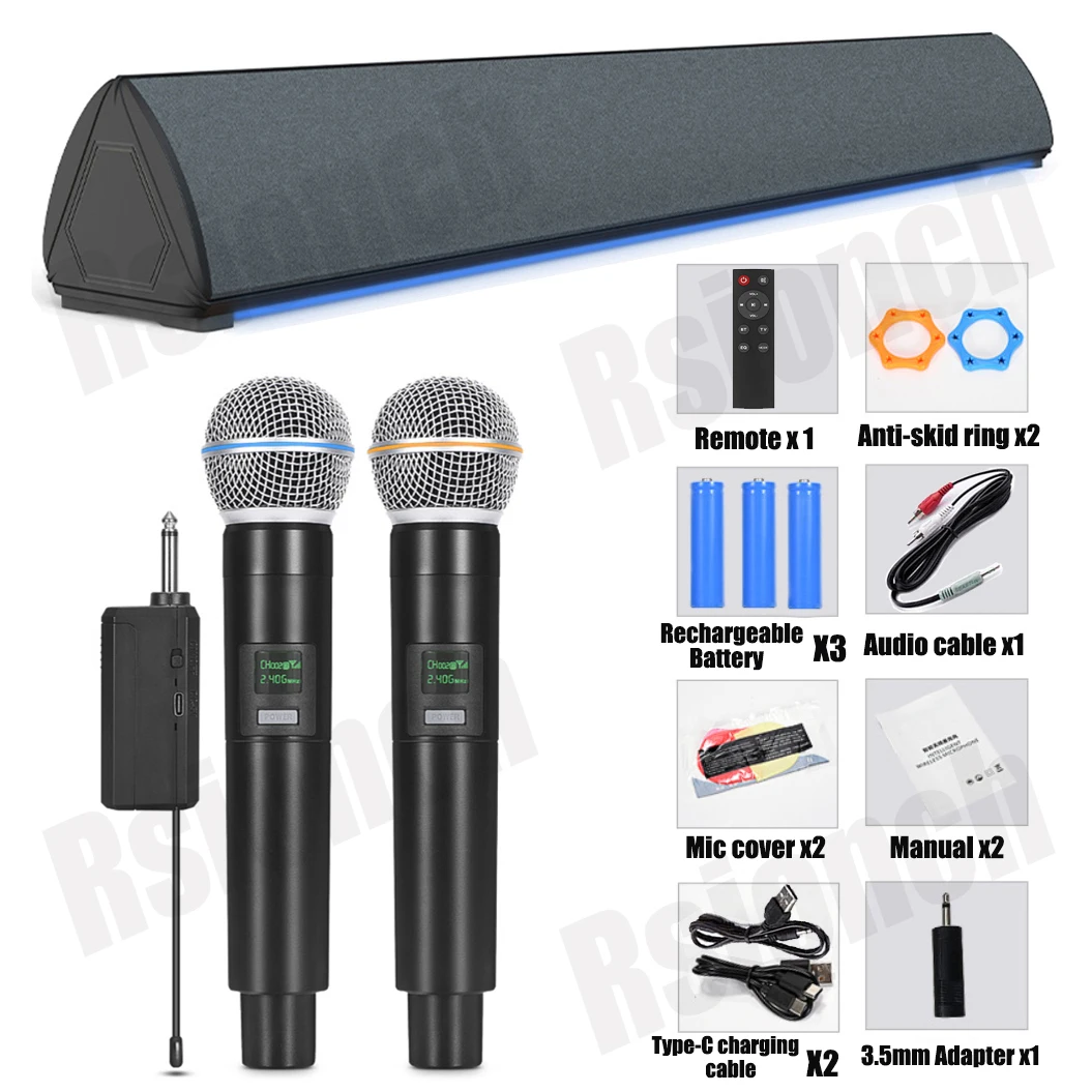 Звуковая панель для домашнего кинотеатра с микрофоном ТВ/телефона караоке