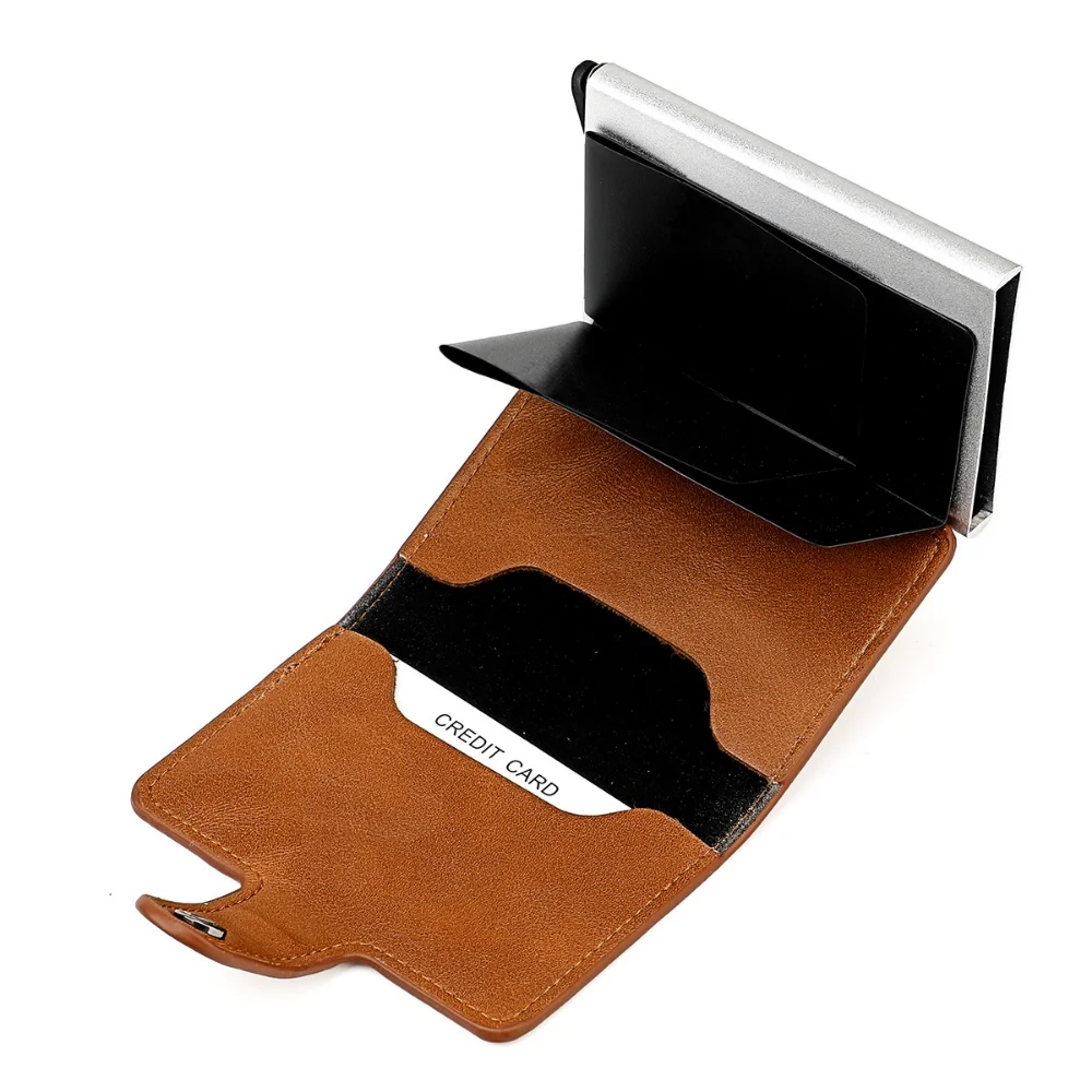 RFID Aluminum Alloy Card Package Credit Card RFID Shielding Card Package Automatic Spring Card Anti-theft Wallet