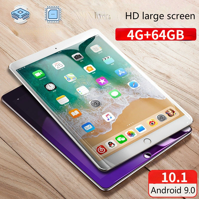 2023 Factory Direct Sales 10.1 inch Tablet 4G Call Android 9.0 Tablet HD Screen Bluetooth Dual Card 4G+64GB octe-core Processer