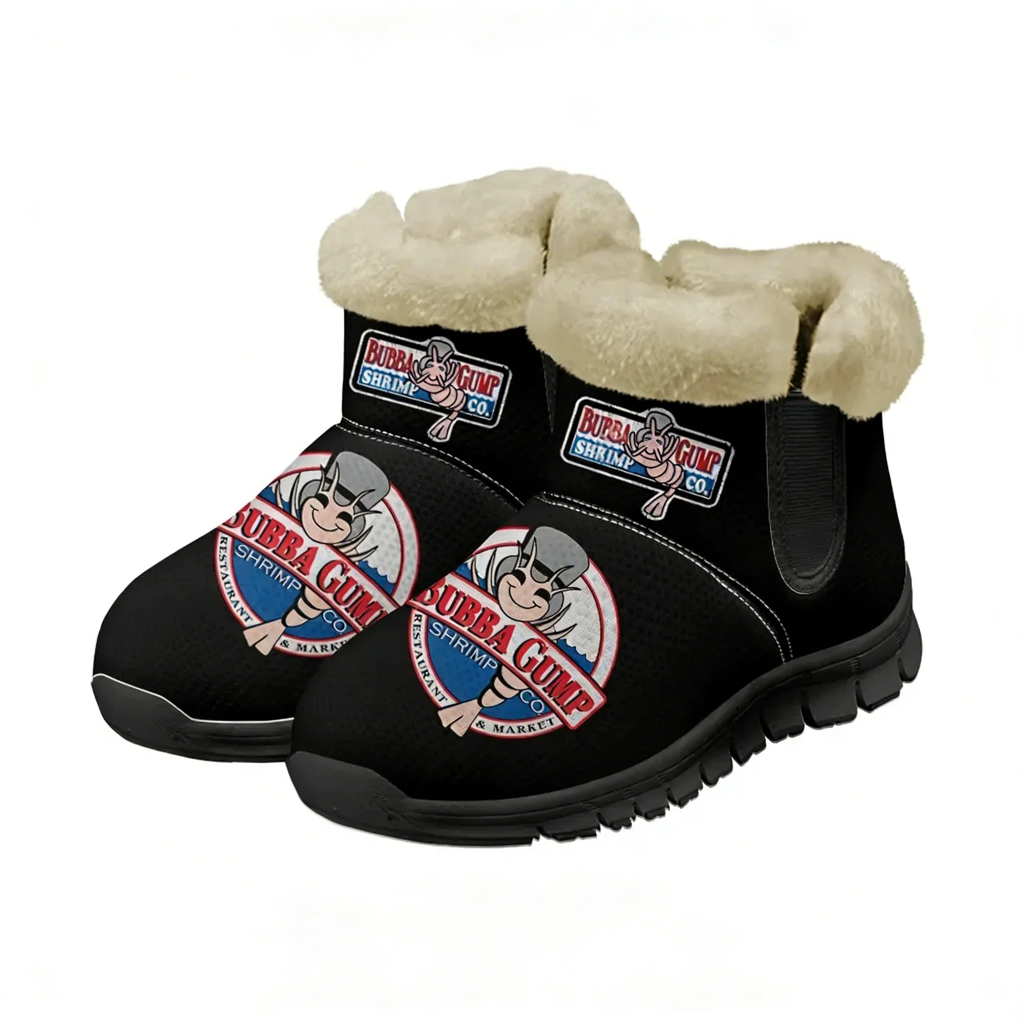Фото Зимние ботинки Retro1994 Bubba Gump Shrimp для мужчин, женщин и подростков, сохраняющие тепло, повседневные зимние ботинки для активного отдыха, легкие спортивные ботинки №2