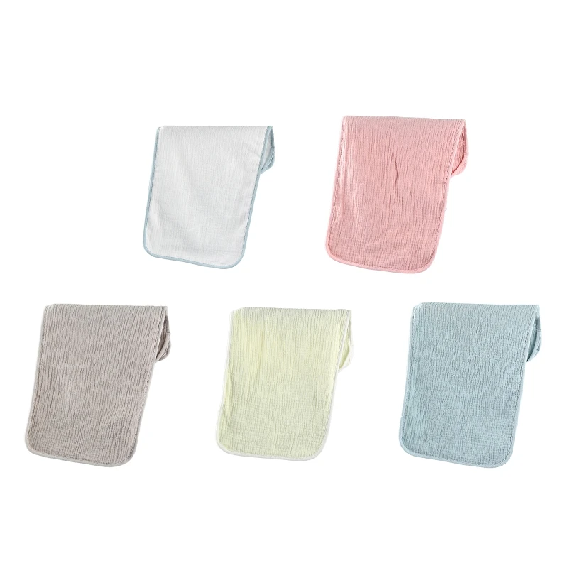 

2022 Baby Infants Washcloth Face Towel Baby Muslin Burp Cloth Solid Color Absorbent Saliva Towel Soft Cotton Crepe Feeding Bibs