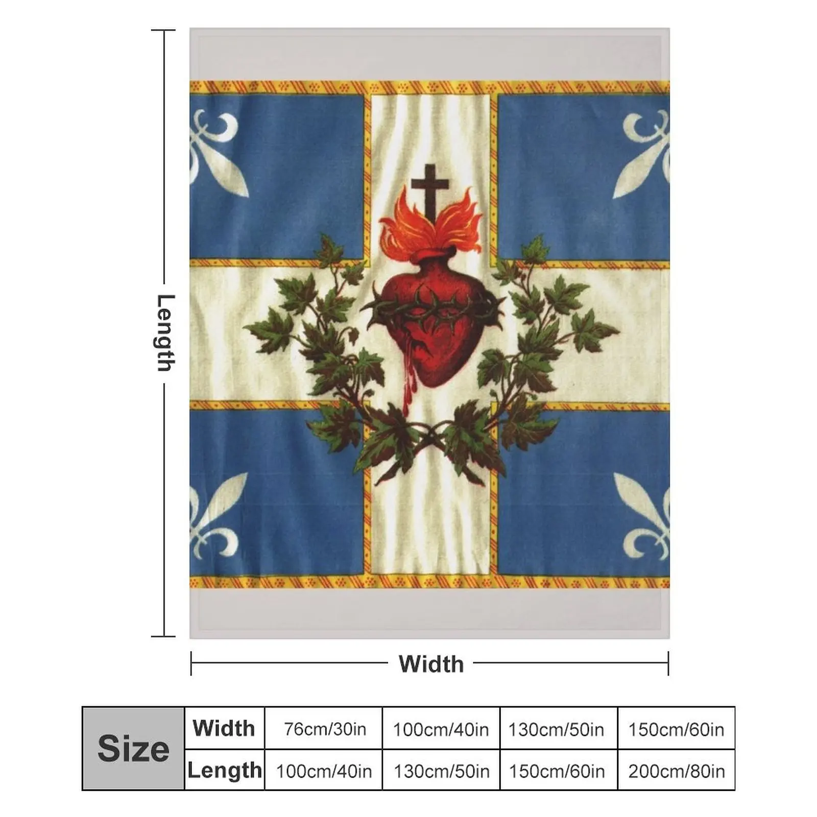 Фланелевое одеяло с флагом Квебек