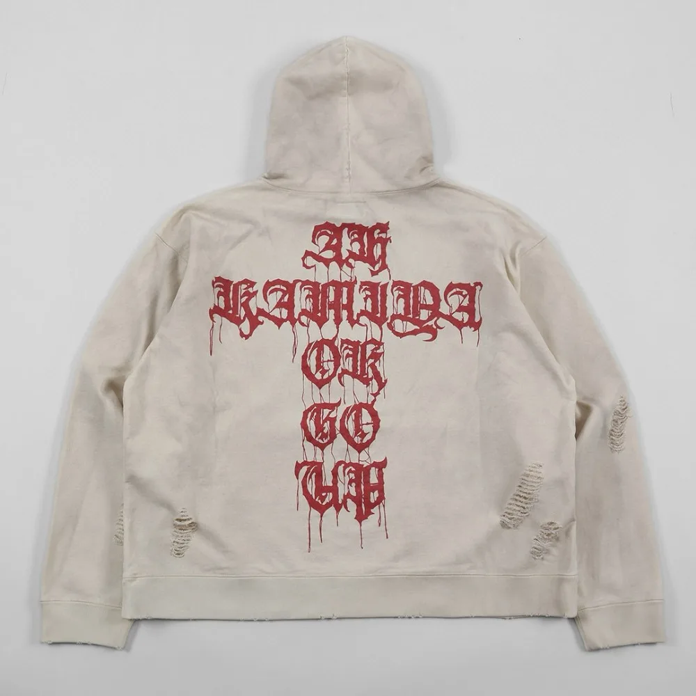 NIGO Мужская потертая винтажная толстовка с капюшоном Faded High Street Пуловер в стиле