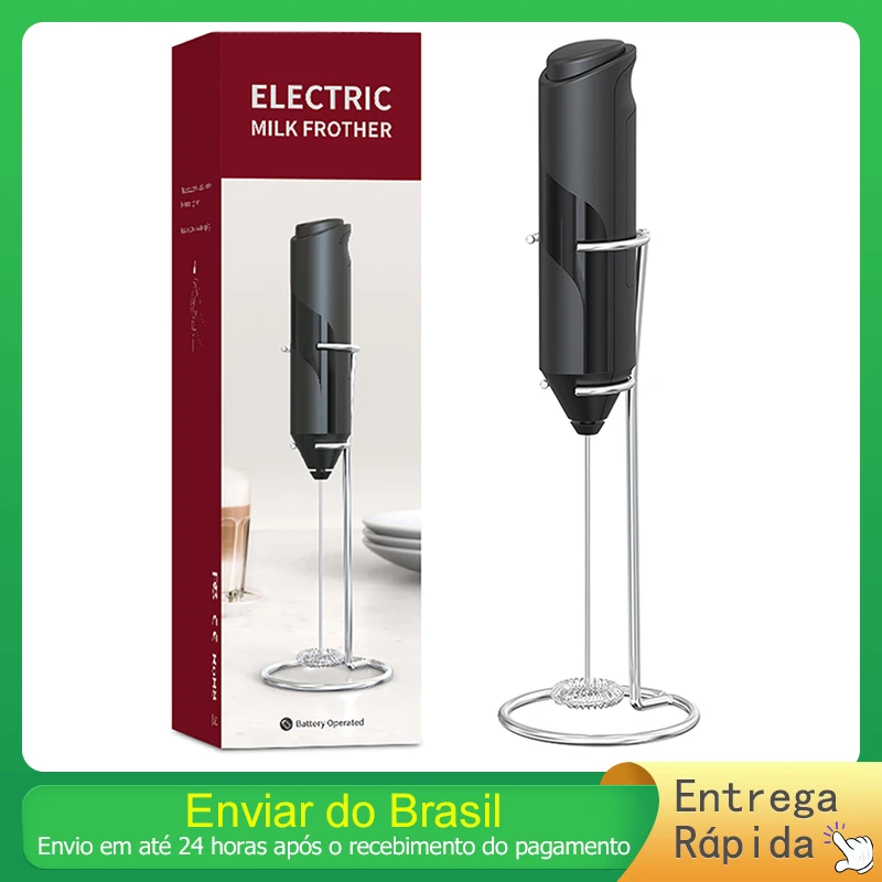 

Batedor Elétrico De Leite Portátil Com Suporte De Aço Inoxidável Incluído MS701