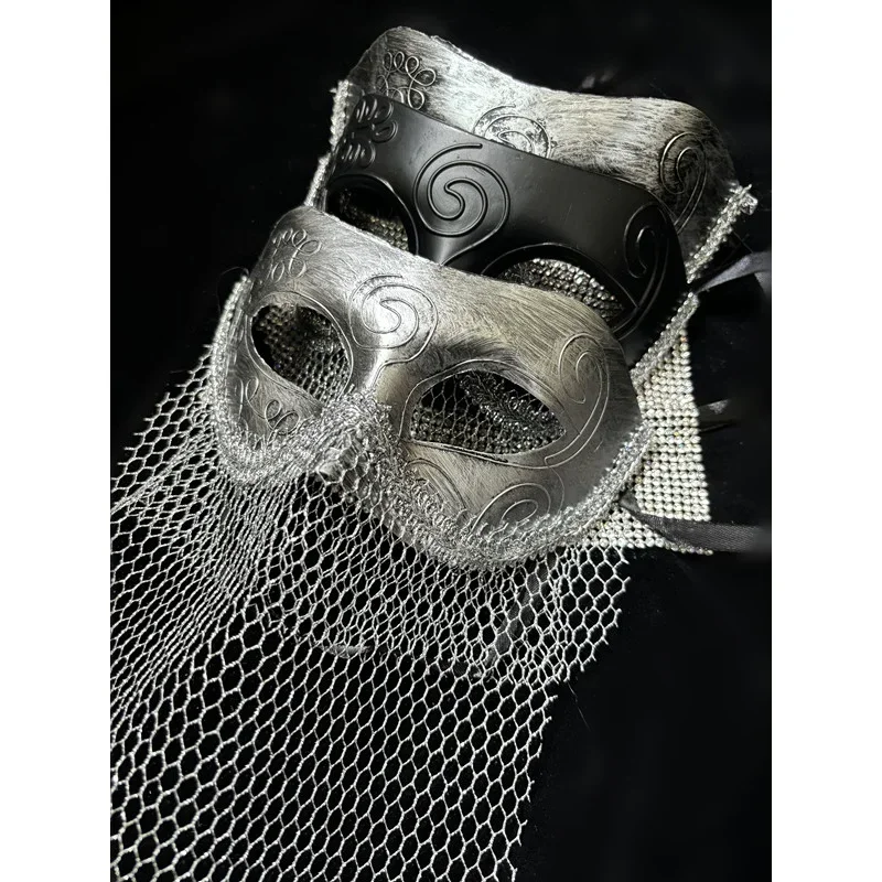 Маска Женская Ретро Мужская маска с шариком ранро Хэллоуин панк пара