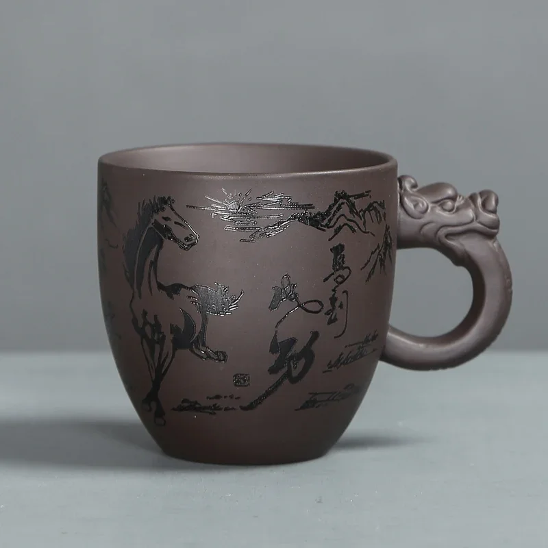 Фиолетовая глиняная чашка JINGDE TEA SET