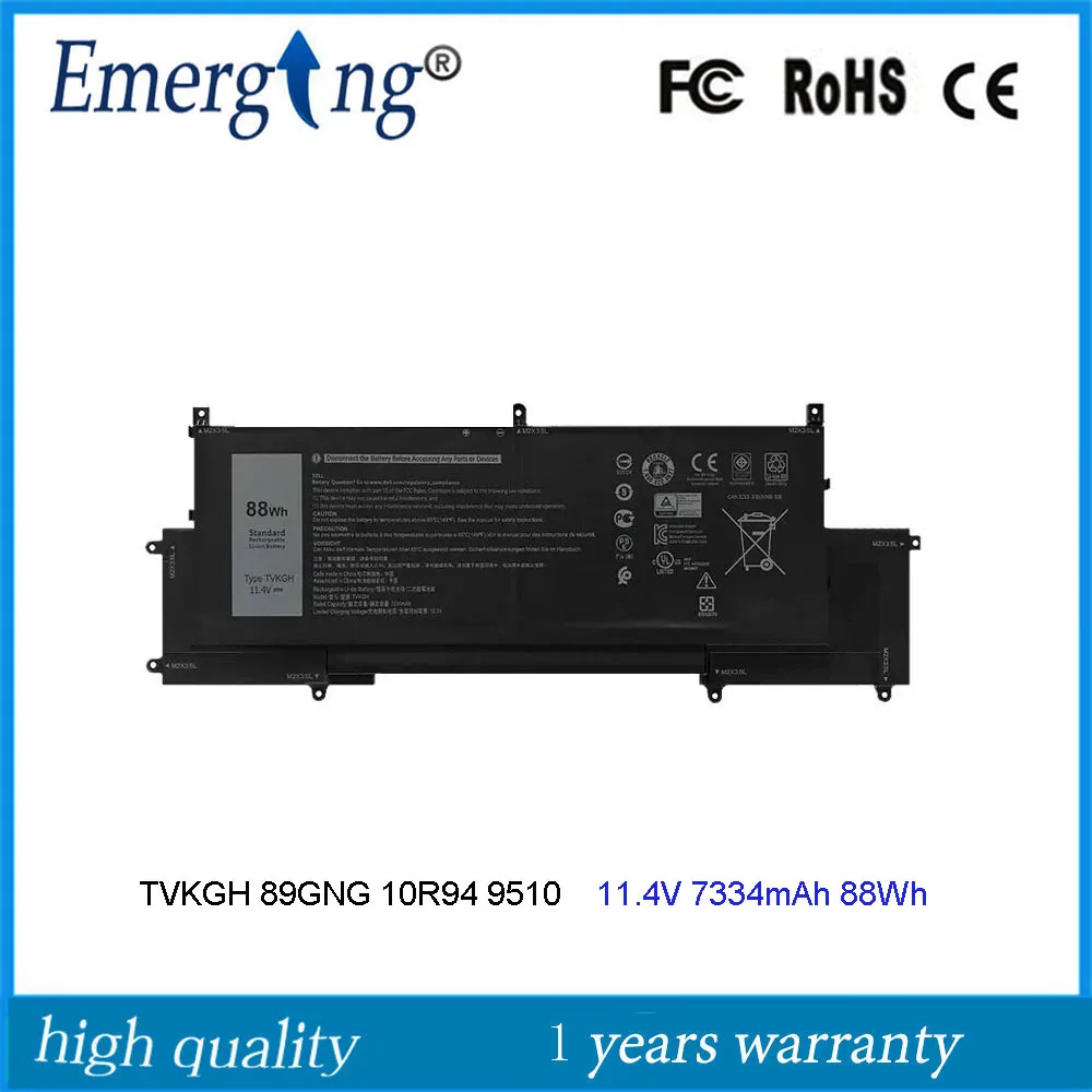 Аккумулятор для ноутбука Dell Latitude 15 11,4 2-в-1 089GNG N7HT0 0HYMNG, 9510 в, 88 Вт/ч Аккумулятор для ноутбука Dell Latitude 15 11,4 2-в-1 089GNG N7HT0 0HYMNG, 9510 в, 88 Вт/ч