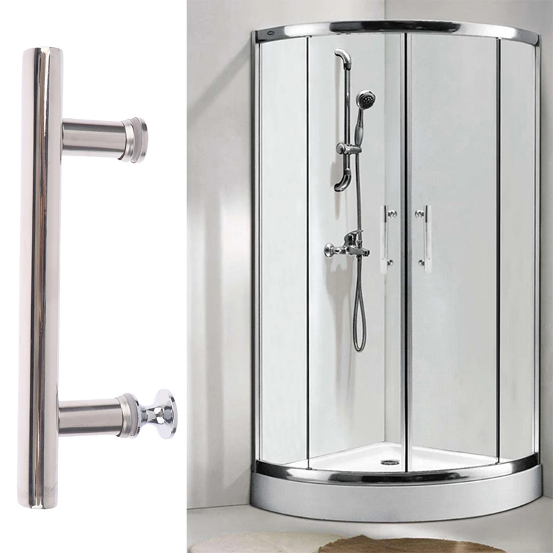 Stainless Steel Brushed Sliding Knob Door Handle For Furniture Interior Shower Cabin Accessories Hardware