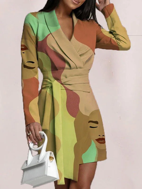 

New style suit collar dress suit, professional dress, dress design, waist closing skirt, dress