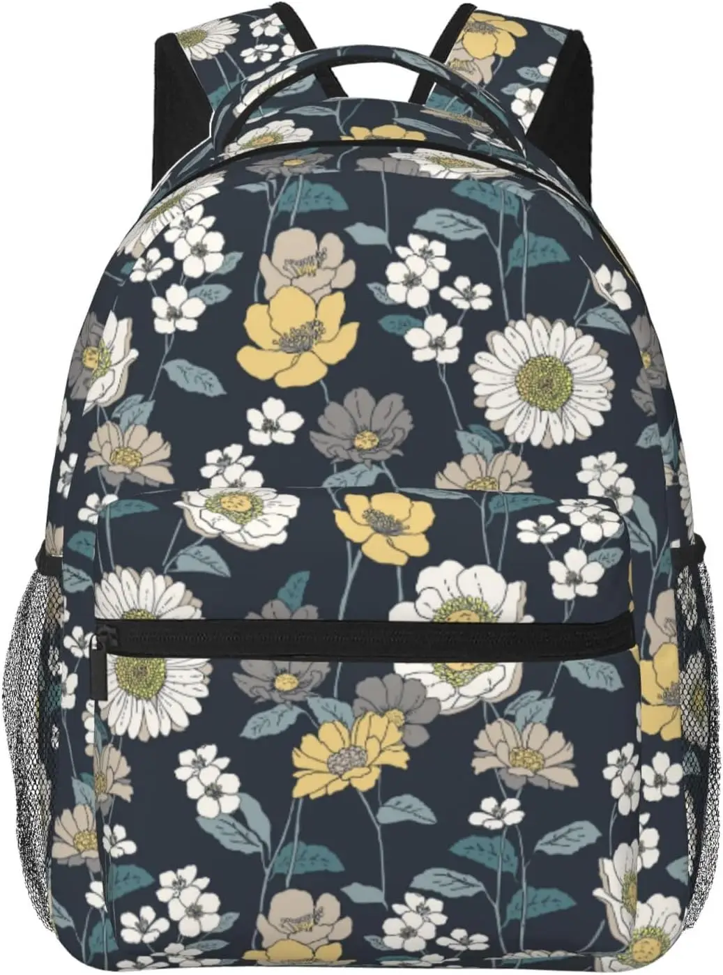 Vintage Flower Sunflower Lightweight Laptop Backpack for Women Men College Bookbag Casual Daypack Travel Bag